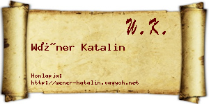 Wéner Katalin névjegykártya